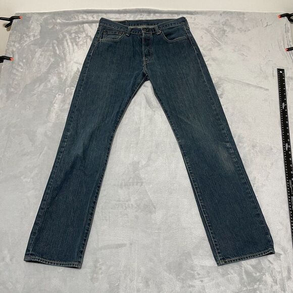 Levis 501XX Jeans Mens 30x32 (31x30) Blue Denim Button Fly Dark Wash 5 Pocket - Picture 1 of 16